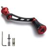 HEIGHTEN 56mm Reel Handle with 23mm Knob for and Universal Tornado Series Spinning Reels Shimano, Daiwa, (Black/Red) (397)