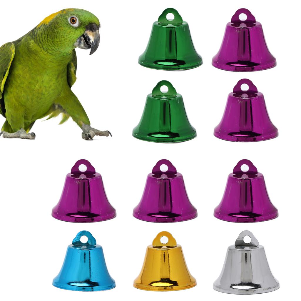 10 шт. Разноцветные колокольчики Птица Сделай сам Аксессуар Разноцветные Железные Интерактивные Игрушки-колокольчики для Попугаев 3,2 см