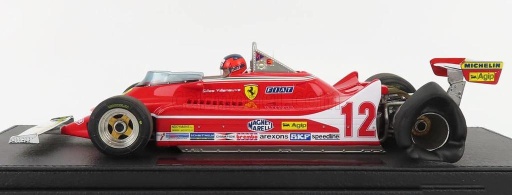 GP REPLICAS Масштаб Ferrari F1 312 T4 Гран-при Нидерландов 1979 Жиль Вильнёв Ferrari GILLES VILLENEUVE GP002CN Ограниченная серия 500 экземпляров 1/18 #12