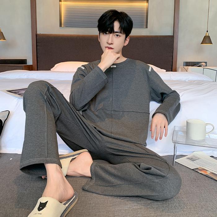 Пижамный комплект для мужчин в полоску размера плюс 5XL 6XL, весна-осень, хлопковая пижама для мальчиков, ночная рубашка с длинным рукавом, домашняя одежда, одежда для ношения до 120 кг