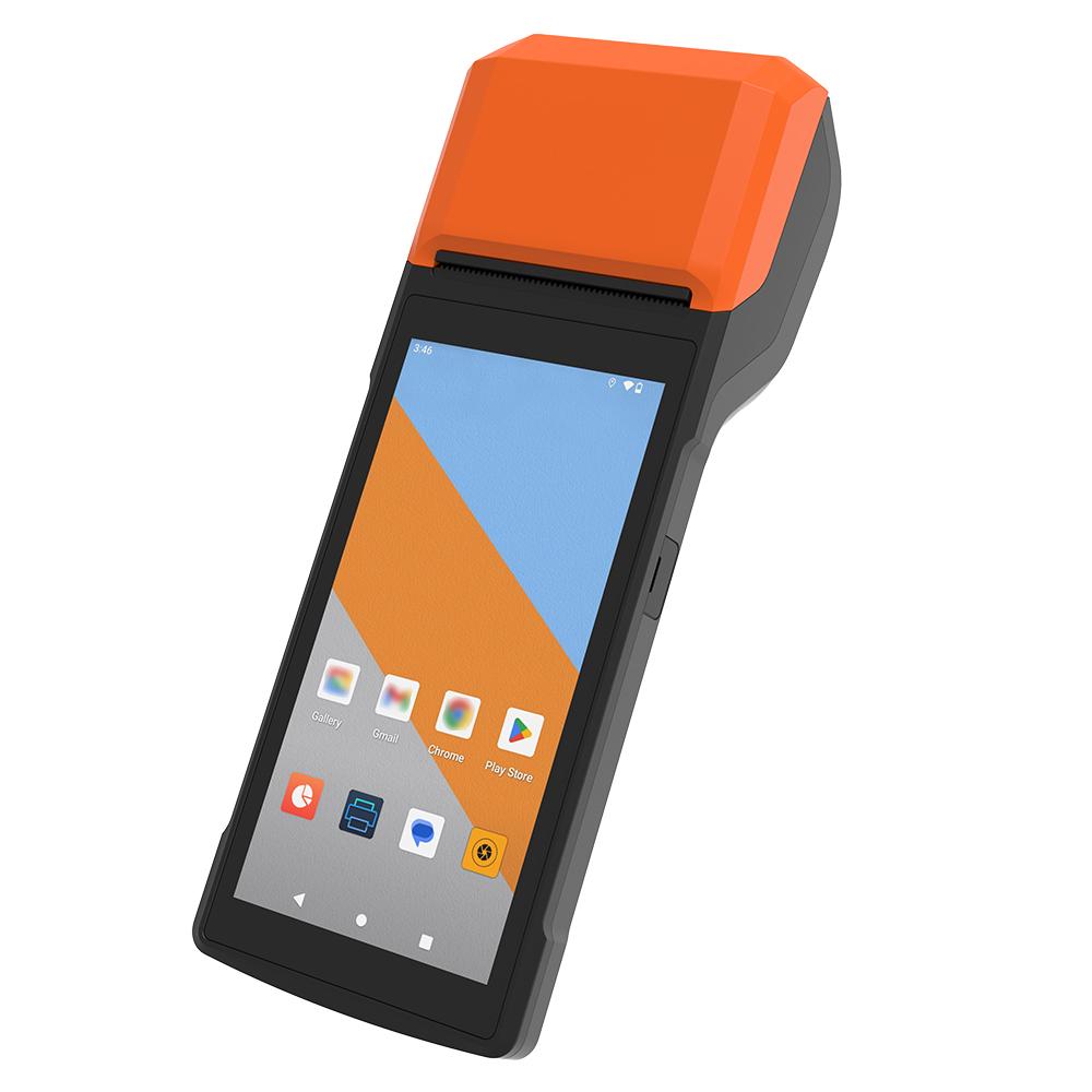 Intelligent Mobile Handheld PDA Terminal Receipt Printer, 5.5 High Resolution Touch Screen, Wireless Connectivity,