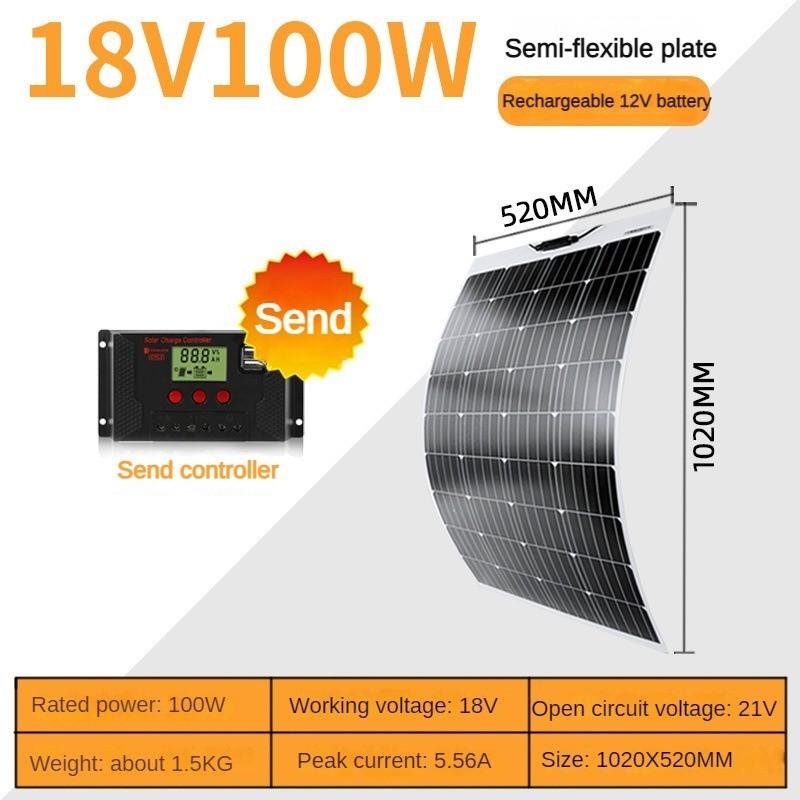 Новая гибкая солнечная панель 18 В бытовой фотоэлектрический модуль монокристаллическая солнечная панель система генерации электроэнергии