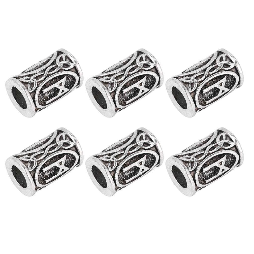 24 шт., бусины для волос викингов, винтажные бусины для дредов, мужские трубки для бороды, украшения для волос