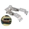 2 Pcs Rectangular Car License Plate Spring Loaded Stainless Steel Bracket Cars Frame Holder Clamps Trailer Number Plate Clips