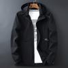 Новая осенняя куртка для мужчин свободного большого размера со съемным капюшоном повседневная куртка мужская куртка мужская
