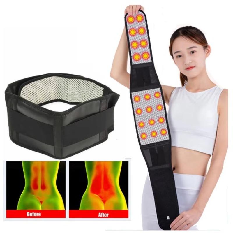 Турмалиновый автоматический нагревательный магнитный поясной ремень поддержка пояса спина поясничный поддерживающий кронштейн фитнес спорт двойной регулируемый ремень