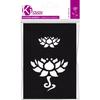 Adhesive Stencil - KI-SIGN - Lotus Flower - 7x10 Cm - Repositionable - Multi-supports
