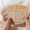 10pcs/pack Hand Made Hand Lace Lace Paper Hollow Out Collage Paper DIY Scrapbooking Background