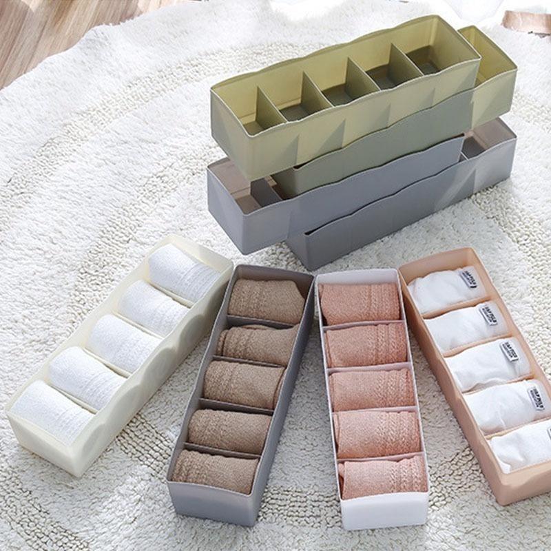 5 сеток нижнее белье носки ящик для хранения пластиковый ящик шкаф органайзер сортировочная коробка разделитель стол аксессуары корзина для хранения