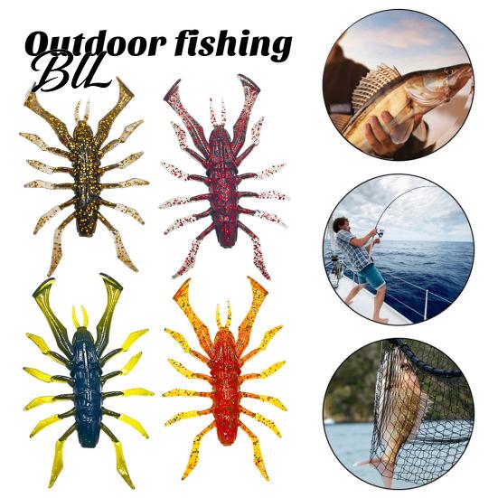 Floating Artificial Lure 8Pcs 6cm/2.8g Bionic Insect Soft Bait, Slow Sinking Lure, PVC Fishing Baits Swim Bait for Freshwater Saltwater Trout Crappie