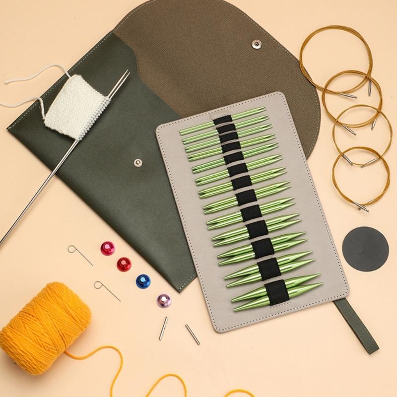 13 пар алюминиевых круговых спиц, сменный набор круговых спиц для вязания свитеров, носков, шапок