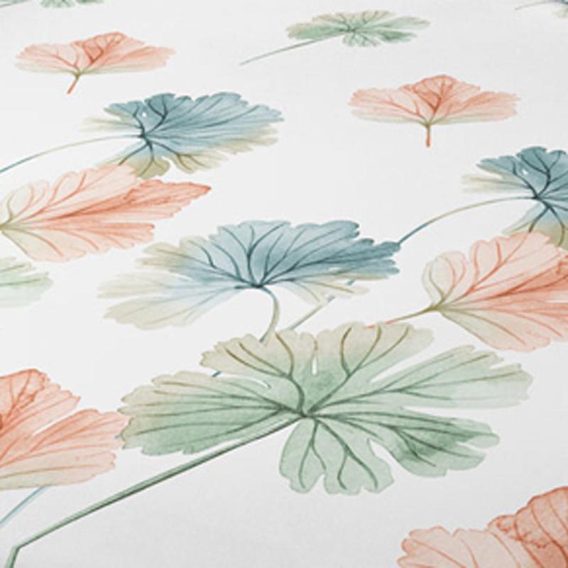 1 Simple Modern Plant Leaves Printed Matte Fitted Sheet, Bedroom Printed Bed Cover, Bedding (Excluding Pillowcases)