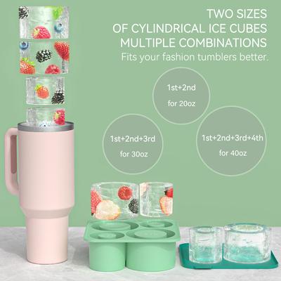 Силиконовые формы для льда на 20 30 40 унций для Stanley Summer Ice Mold Cube Tray Ice Drink Cup Производитель круглых силиконовых форм для льда