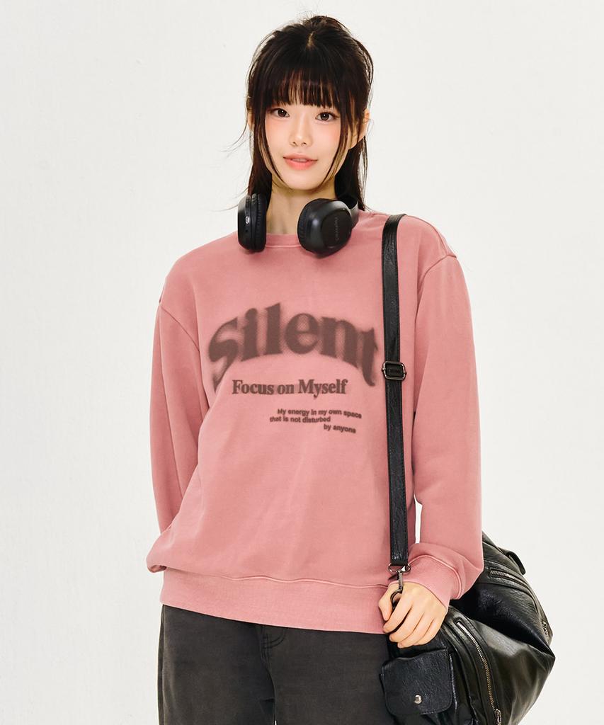 CHASECULT Unisex Pigment Lettering Sweatshirt - Pink