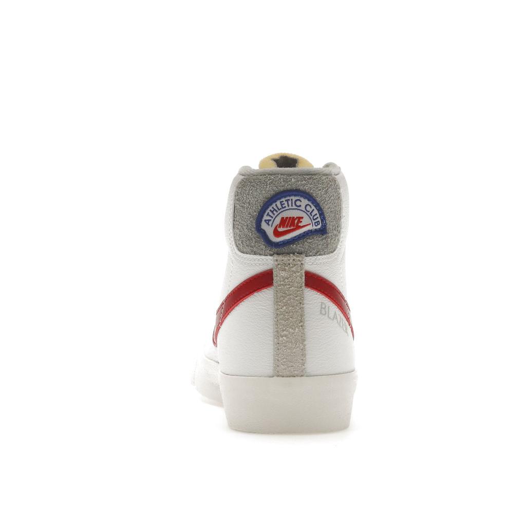 Nike Blazer Mid 77 White Phantom Gym Red Мужские кроссовки Светло-дымчато-серые DH7694-100