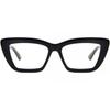 Smartbuy Collection Full Rim Cat Eye Black Unisex Eyeglasses Due 02 C02