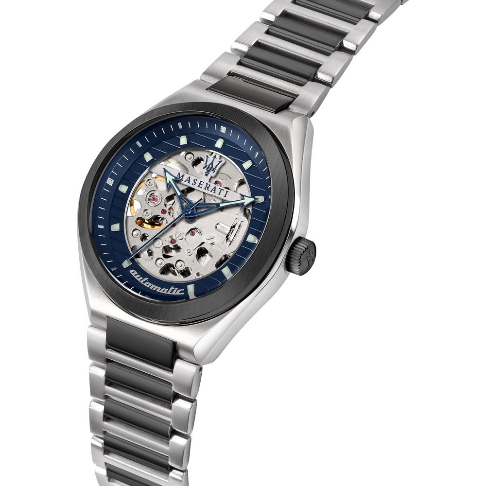 Maserati Мужские механические автоматические часы Triconic Blue Metal R8823139001