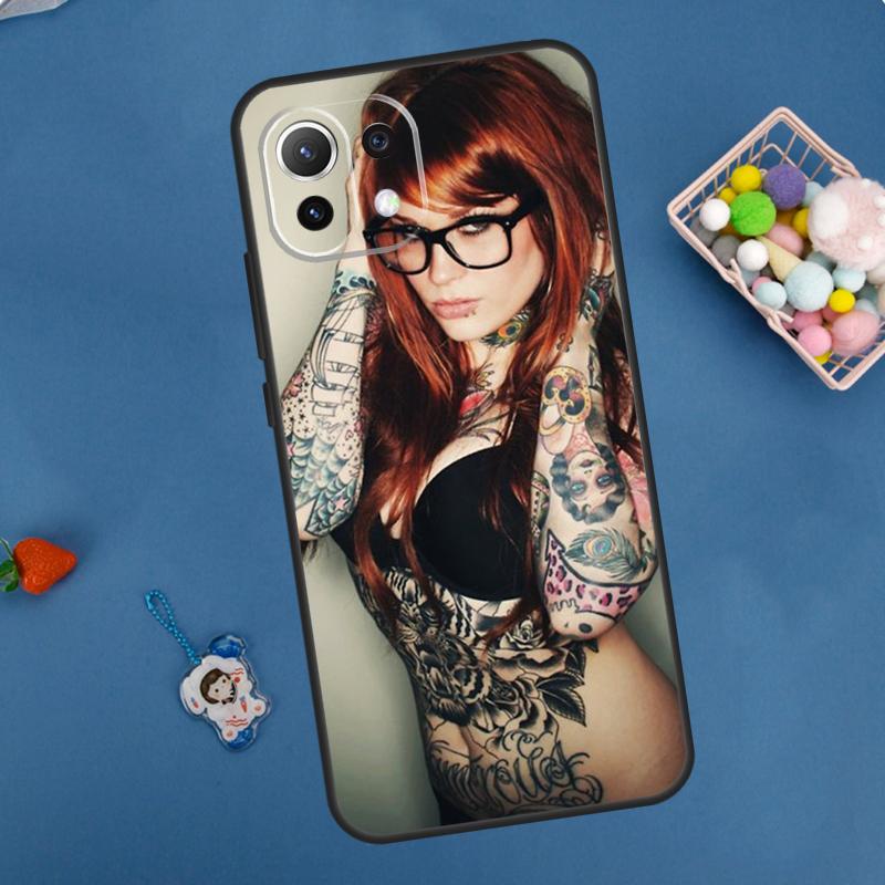 Sexy Tattoo Girl Case For Xiaomi 14T Pro 13T 11T 12T 13 14 15 Ultra POCO X7 Pro X3 X5 X6 F5 F6 M6 Pro Cover