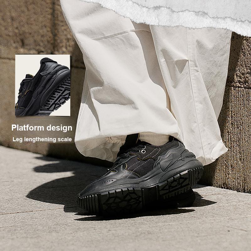 Li Ning CF Origin 2 Casual Versatile Non-Slip Wear-Resistant Sneakers Women Sneakers Black AGCT324-1