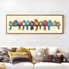 Nordic Modern Hand-Painted Painting On Canvas Cartoon Perching Birds Cute Animal Posters and Prints for Bedside Decor Home Art