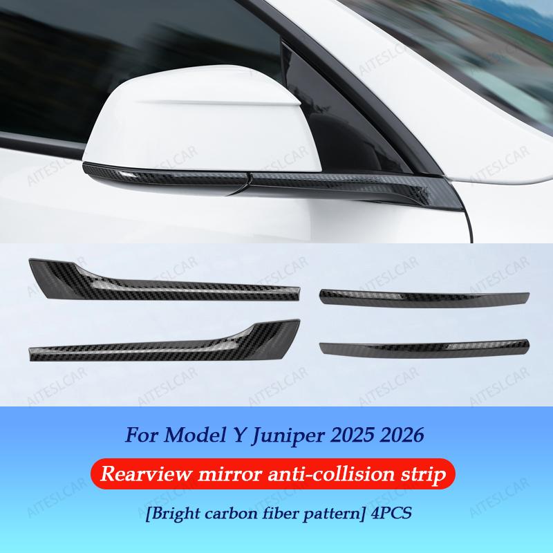 Car Rearview Mirror Protector For Tesla Model YL 2026 / Y Luanch Juniper 2025 2026 Mirror Protector Vehicle Anti-collision Strip