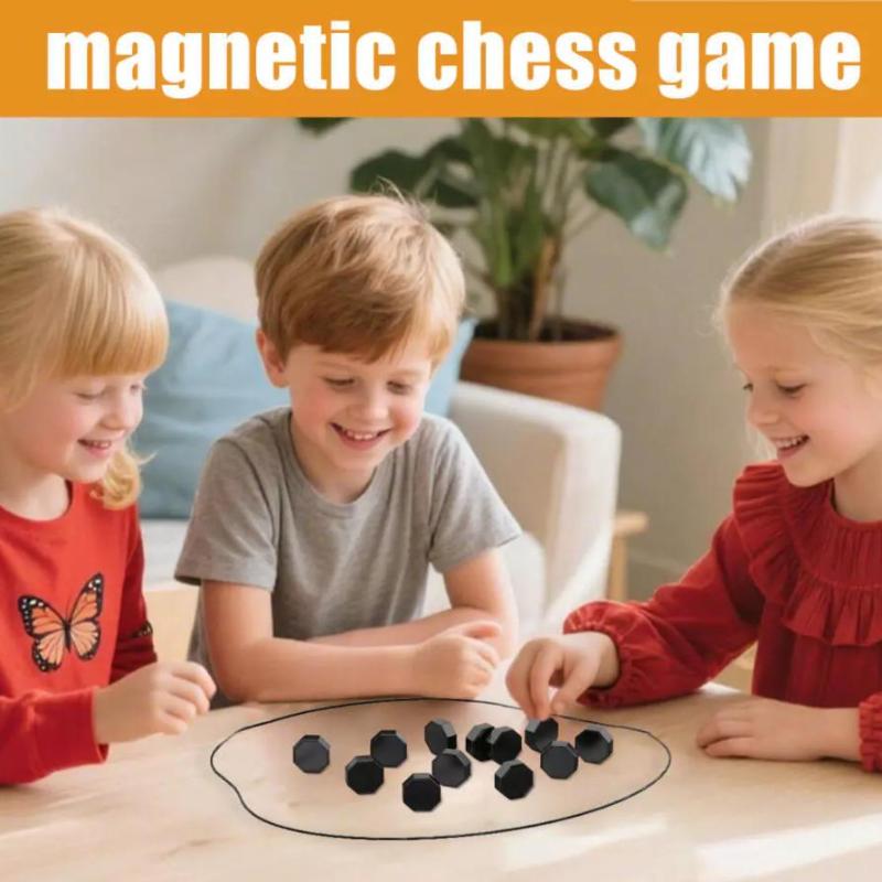 Игры для вечеринки Игра с магнитными камнями Интерактивная магнитная доска Стратегическая игра для семьи, детей, взрослых Портативный игровой набор с магнитными камнями