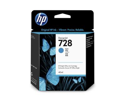 Картридж с голубыми чернилами HP 728 F9J63A, 40 мл,