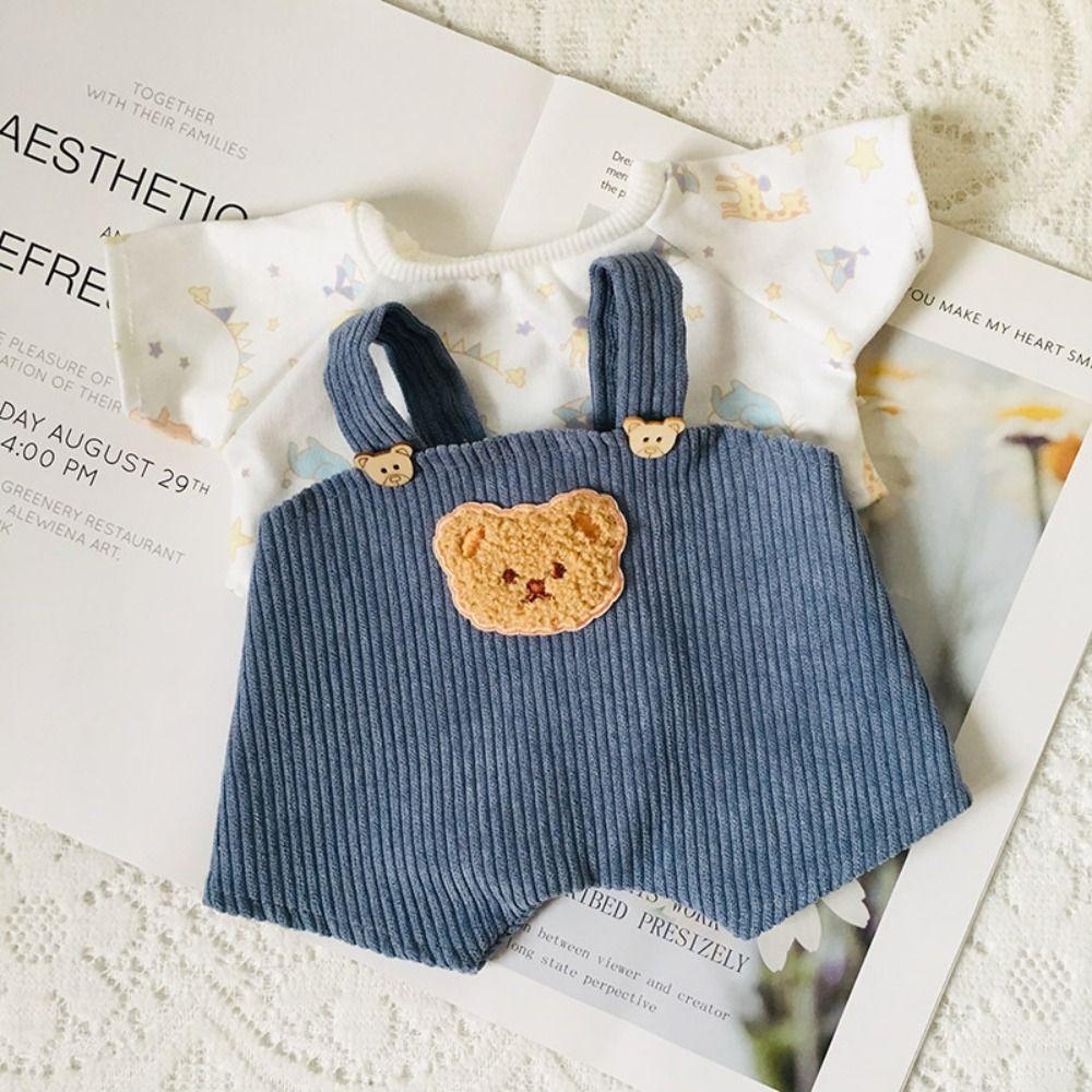 Одежда для шарнирного мишки ручной работы, Наряд для куклы своими руками, Модный мини-костюм с подтяжками, 30 см шарнирный мишка