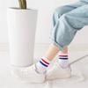 Новые Свежие Женские Мужские Носки с Двумя Полосками Полосатые Спортивные Носки Корейские Носки Средней Длины
