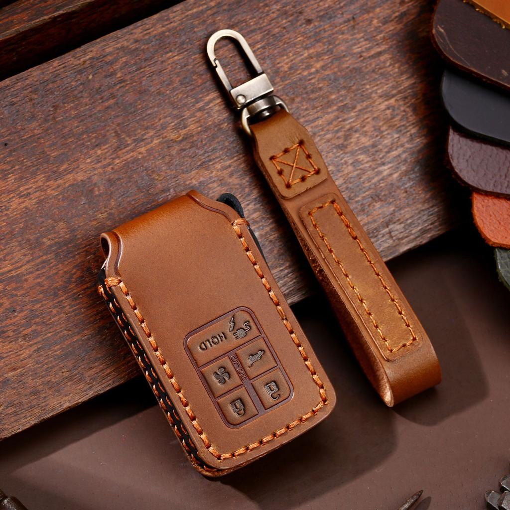 Car key cover is suitable for Honda key cover Civic Accord handmade leather key cover