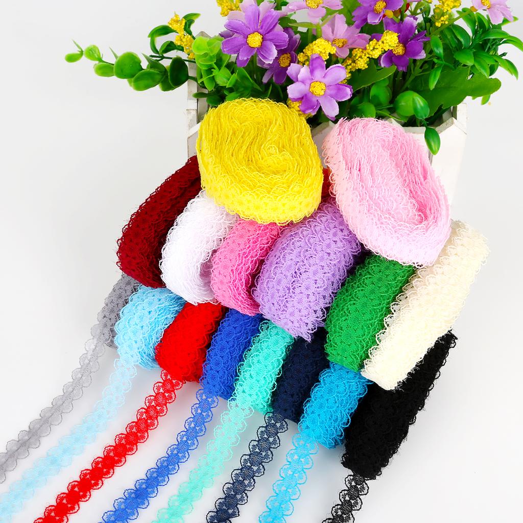 Lace Ribbon 15mm Lace Trim Fabric Embroidered Net Lace Trimmings for Sewing Decoration