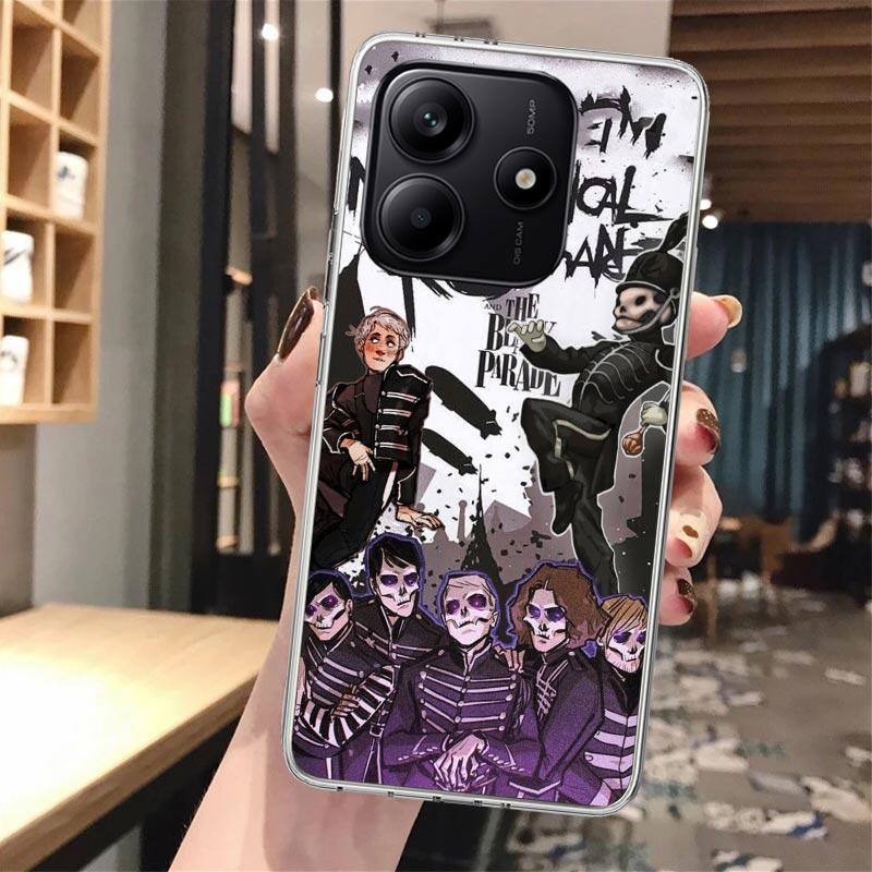 My Chemical Romance MCR Мягкий чехол для телефона для Xiaomi Redmi Note 14 14S 13 12S 12 11S 11 11E Pro Plus 11T 10S 10 9S 5G Узор Чехол