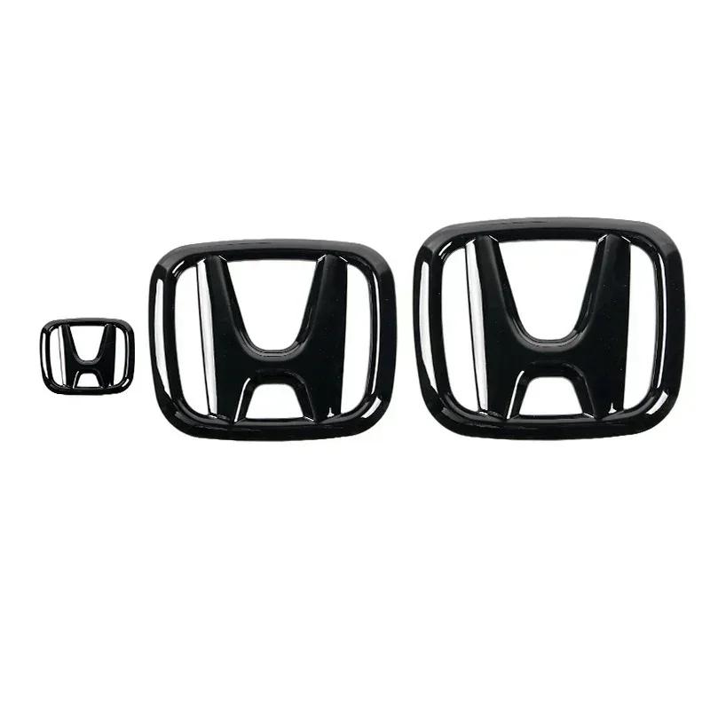 Honda Car Front & Rear Emblem Cover Sticker for City XR-V Civic Accord CR-V Inspire Envix Trunk Steering Wheel Center Badge ajl256