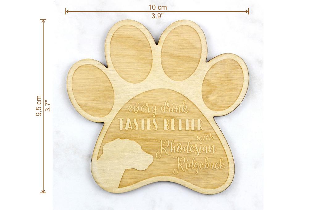 Родезийский риджбек, африканская львиная борзая, африканская львиная собака - Подставка под кружку, гравированная подставка с собакой, подарок для любителя собак от бренда Art-Dog