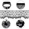 Black Lace Ribbon Spider Web Lampshades Cover Large Party Decoration Supplies  Home