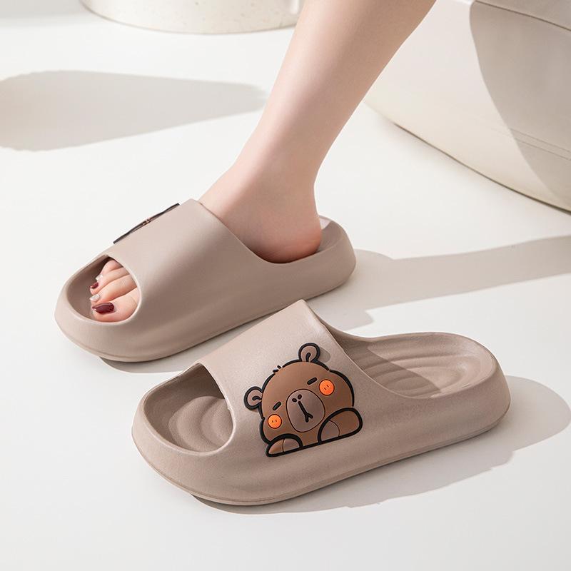 Модные женские тапочки Капибара Модные мягкие тапочки из ЭВА Милые удобные повседневные туфли Нескользящие пляжные туфли Платформа Сандалии для ванной