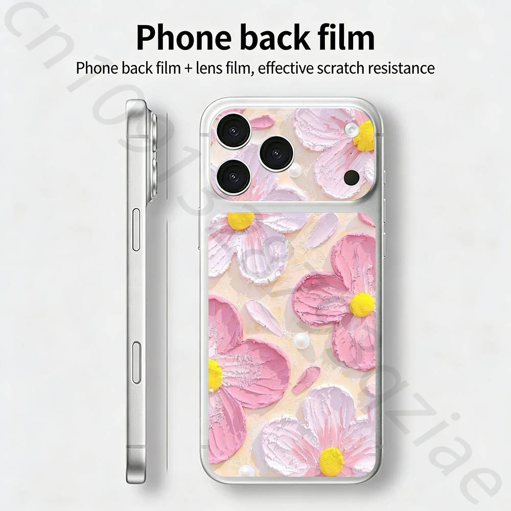Анри Матисс кошка цветы Искусство Для iPhone 17 pro Max /17 pro Полное покрытие Наклейка Кожаная Обертка 3D Цветная Задняя Защитная Пленка-Наклейка