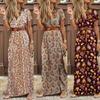 Women Short Sleeve Floral Maxi Long Dress Ladies Boho Party Evening Casual Dress