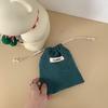 Cosmetic Bag Portable Corduroy Makeup Storage Bag Drawstring Design Jewelry Storage Pouch for Home Travel