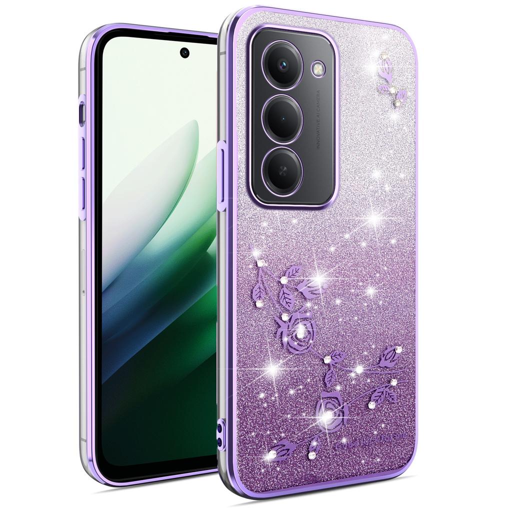 Для Xiaomi Redmi 15 4G (США) (171 мм) Чехол Цветок TPU Гибкий Градиентный Чехол для Телефона