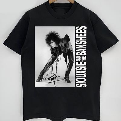 SIOUXSIE AND THE BANSHEES Хлопковая черная футболка унисекс всех размеров с автографом BL176
