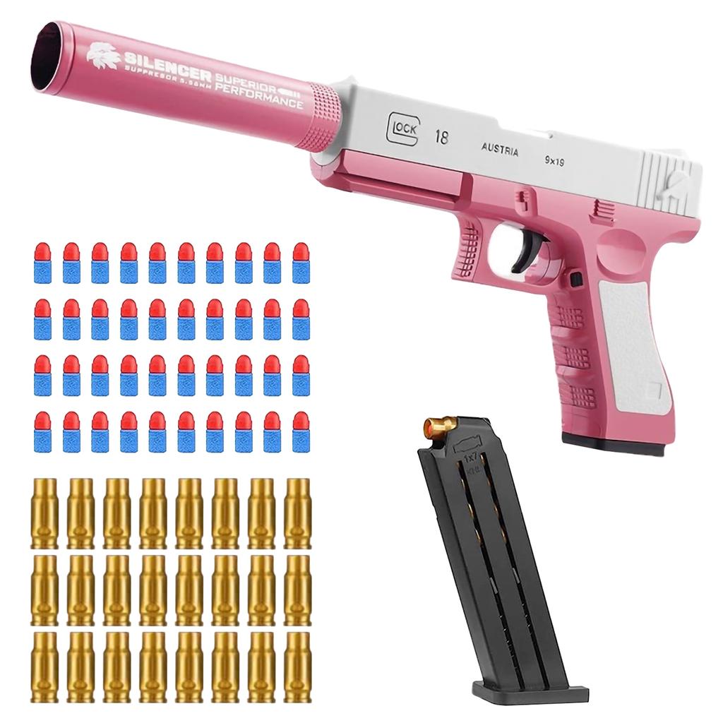 Shell Ejection Soft Bullets Pistol Toy Gun For Boys Girls Shooting Games Birthday Gift Age 5+