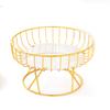 Настольная фруктовница многоцелевая большой вместимости металлическая проволочная корзина для фруктов хлеба овощей закусок большая золотая