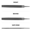 6'' Length Hand File Handleless Half Round Half Round Files for Metal  Suitable for Wood