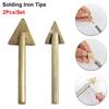 2Pcs/Set 80W Replacement Tips Triangular Smoothing Head Welding Tips  Welding Repair Tool