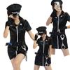Женские сексуальные косплей-костюмы полицейской формы на Хэллоуин, большого размера, на молнии, из эластичной ткани