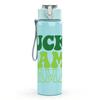 1PC Lucky Mama Green Letter Print 750ml Color Plastic Sports Water Bottle Leakproof Flip Straw Lid Suitable for Sports Office Home Use