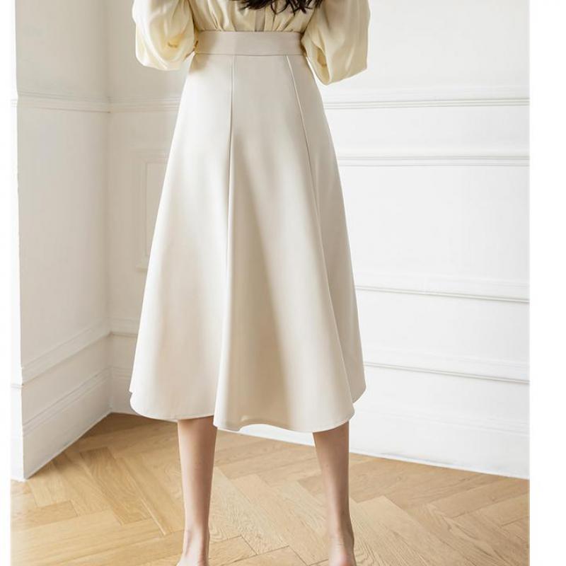 Summer Autumn Fashion Commuter Women Pleated Skirt Formal High Waist Skirts Women Clothes