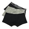 Emporio Armani XL Boxer Solid Color with Eagle Gray and Made In Men's Briefs, Logo, 3-Pack, Black, EM000370, AF10779, MC065, Italy. [Product Code