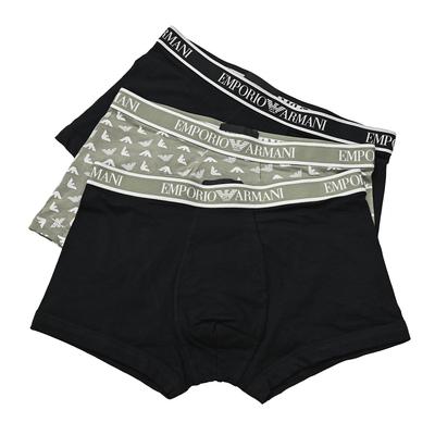 Мужские боксеры-брифы Emporio Armani, 3 шт. в упаковке, с логотипом орла, размер XL, серые и черные, EM000370, AF10779, MC065, Сделано в Италии [Параллельный импорт]